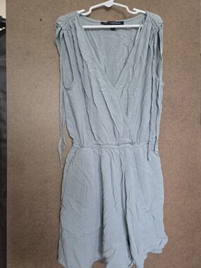 one clothing Pale Blue V-Neck Mini Dress